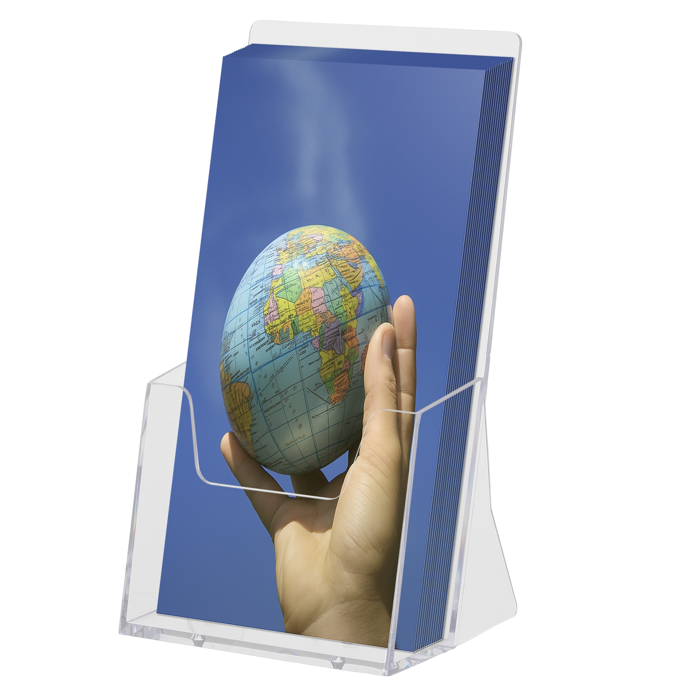 Akryl Brosjyrestativ til Bord - M65