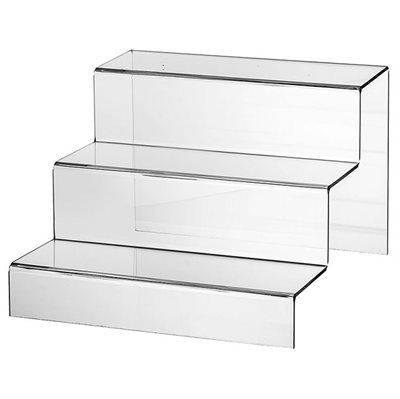 Akryl display trappe produsert av glassklar akryl me polerte kanter
