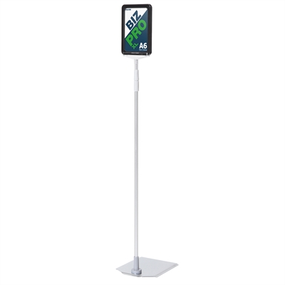 Biz Pro XL svart skiltholder med krom metallfot - A6