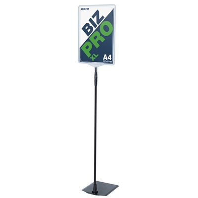 Biz Pro XL transparent skiltholder med metallfot - A4
