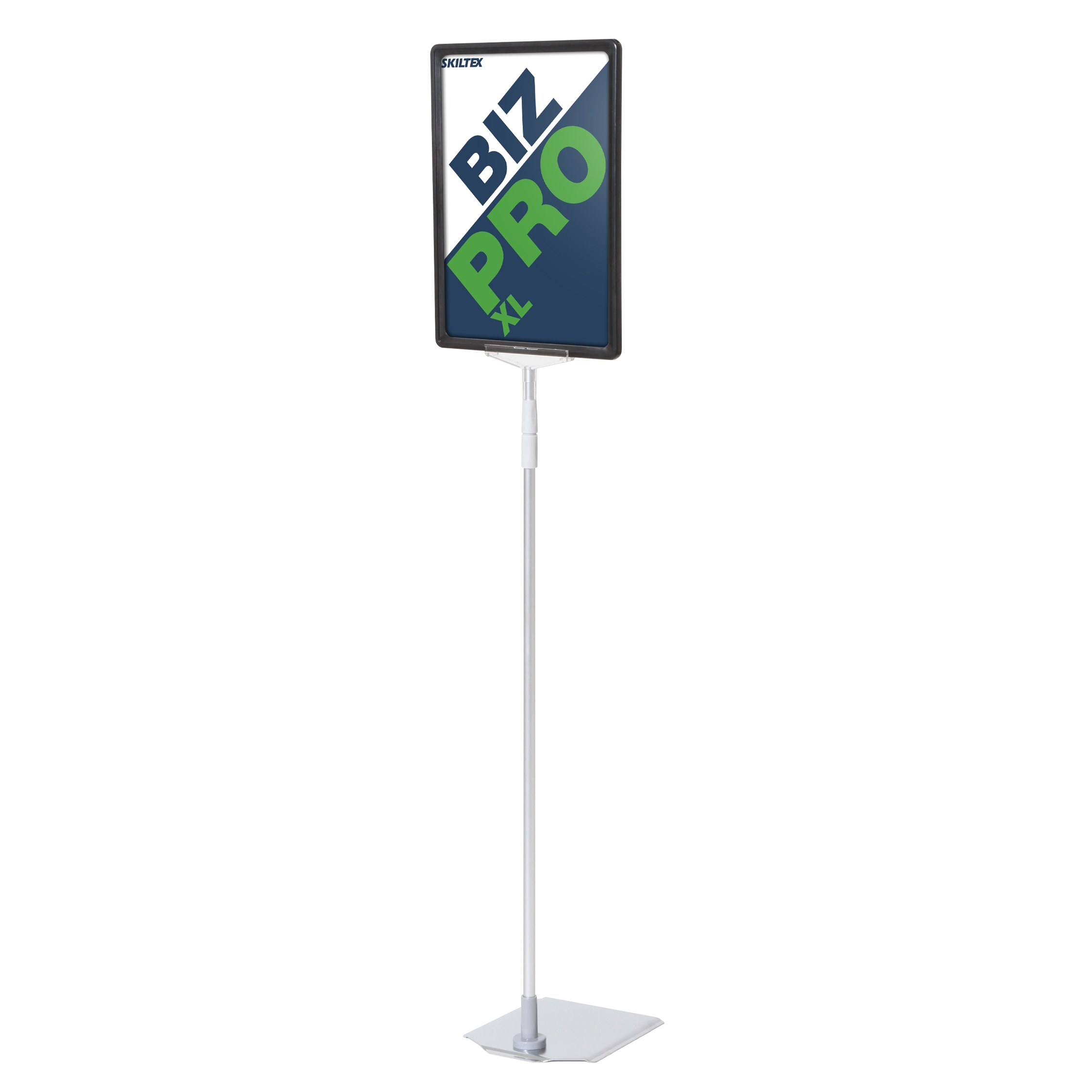 Biz Pro XL skiltholder med krom metallfot