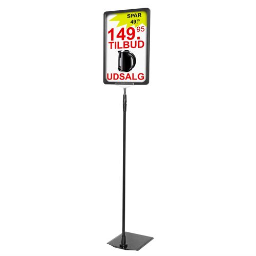 Biz Pro XL sort skiltholder med metallfot