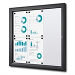 Sort BoardPro whiteboard oppslagsskap - 6xA4