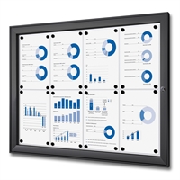 Sort BoardPro whiteboard oppslagsskap - 8xA4