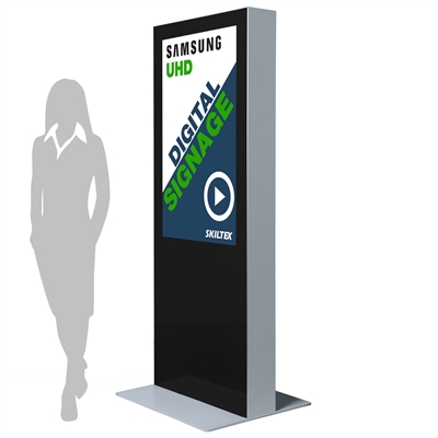 Dobbelsidig Digital Totem Skilt - Svart - 50''