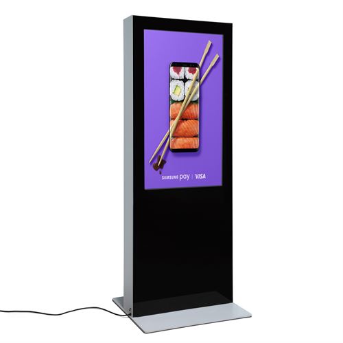 Dobbelsidig Digital Totem Skilt - Svart