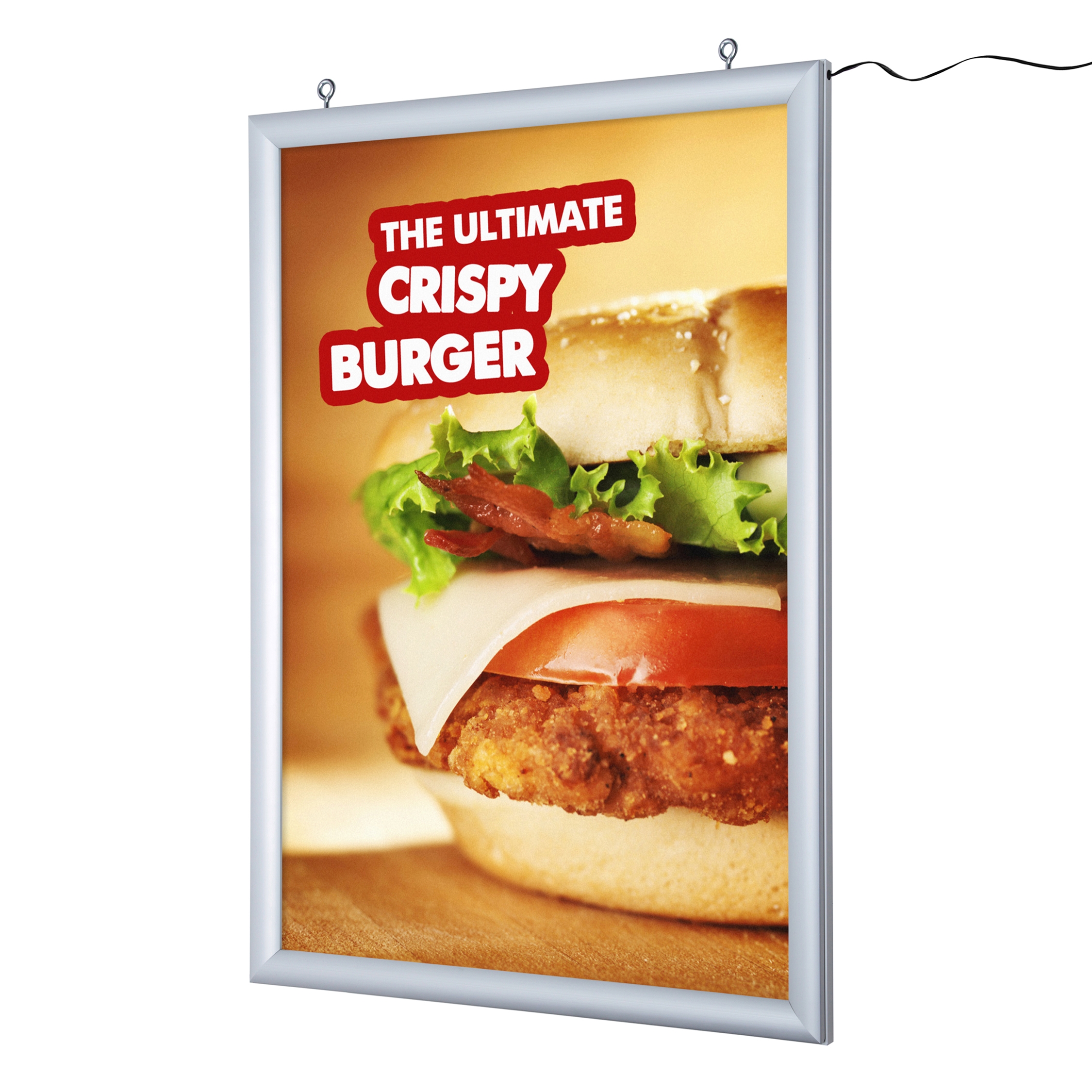 Dobbeltsidig LED plakatramme - 50 x 70 cm