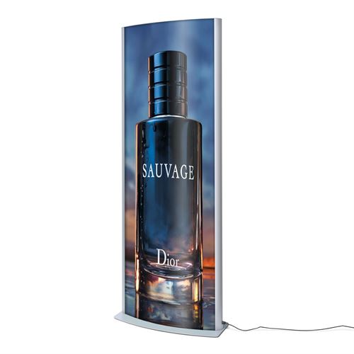 Totem lysskilt med tosidig presentasjon, lekker LED-belysning og fantastisk stabilitet.