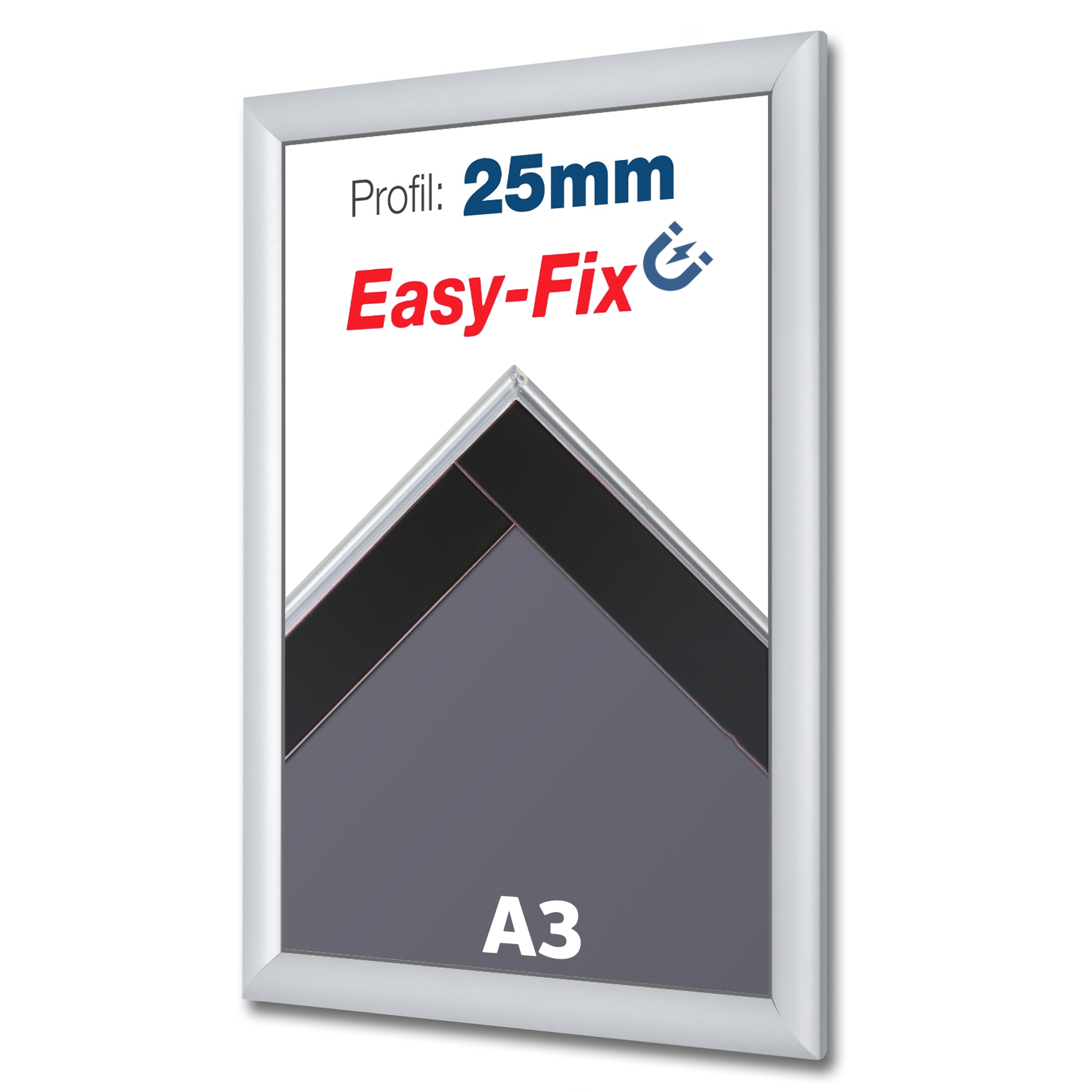 EasyFix Magnetisk Klikkramme med 25mm profil - A3