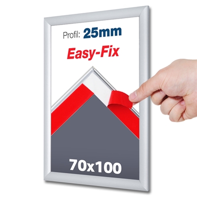 EasyFix Selvklebende klikkrammer med 25mm profil - 70x100 cm