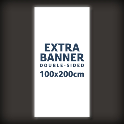 1 stk. Ekstra banner til BrightBox Double LED Lysvegg - 100x200 cm - Inkl. Trykk