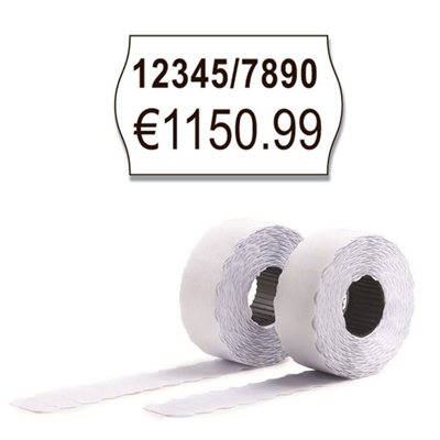 Etiketter til prismerkepistoler - 16x26 mm - Permanent - Hvit