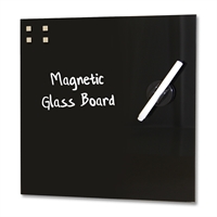 Svart Magnetisk Glasstavle - 35x35 cm