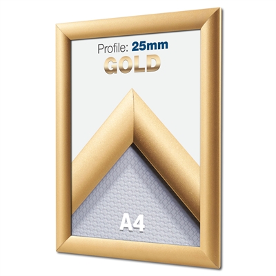 Gold klikkramme med 25mm profil - A2