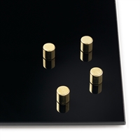 Gull Sylinder Magneter til Glasstavler - 4 stk