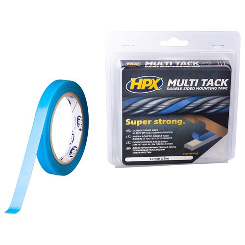 HPX Super Sterk Dobbelklebende tape - 12 mm x 5 meter