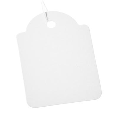 Hengelapp med snor 36x53 mm - Pakke med 1000 stk.