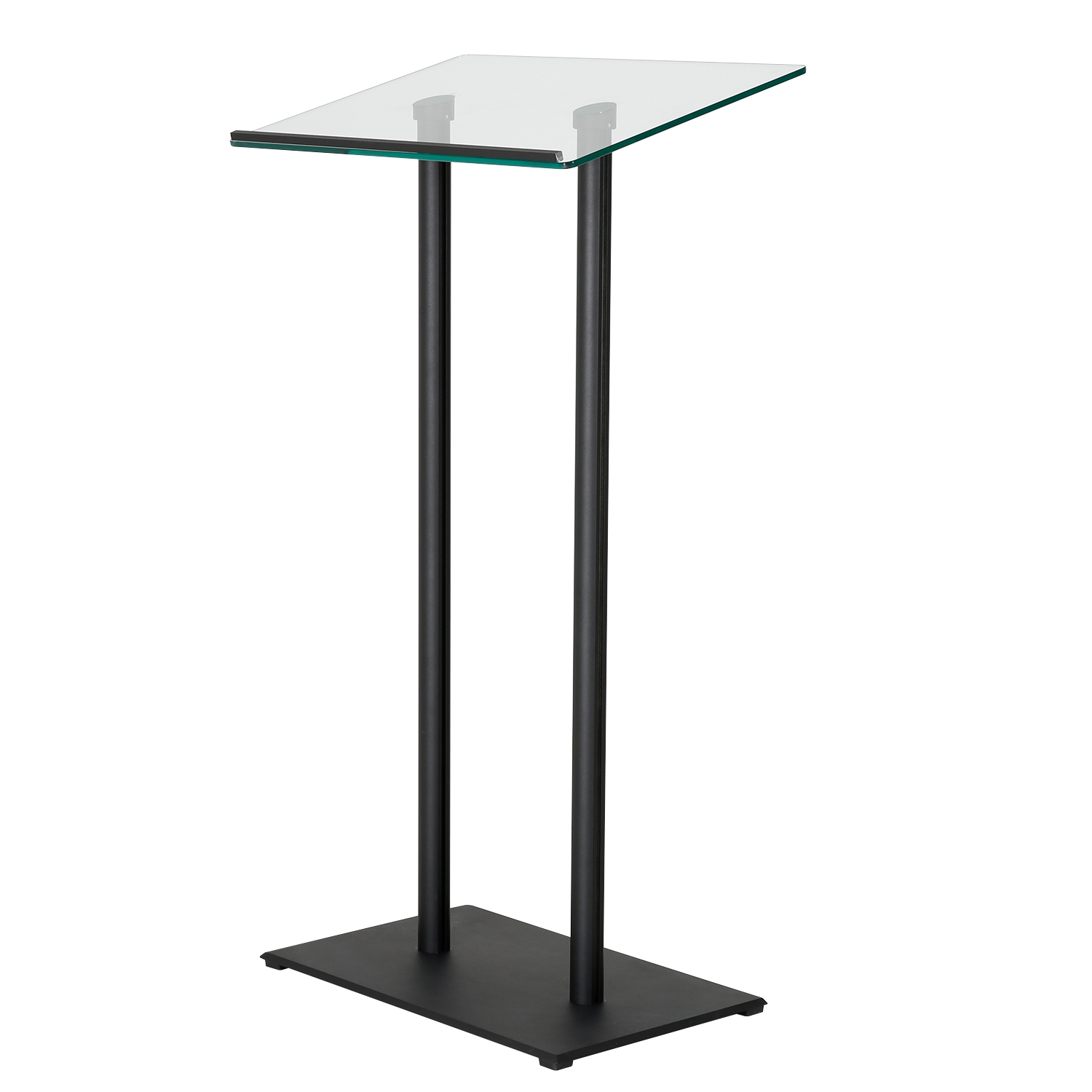 Herdet glass talerstol - Svart