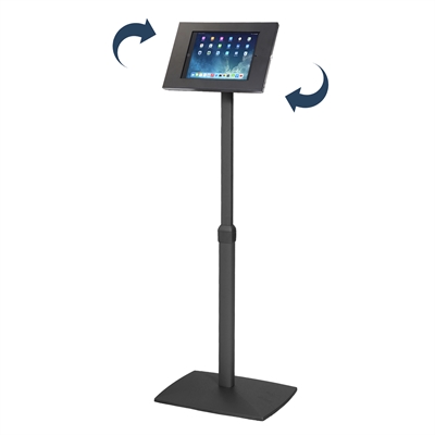 Regulerbar Universal tablet / iPad gulvstativ - Svart