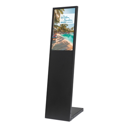 L-Stand Digitalt skilt med 24" Skjerm - Sort