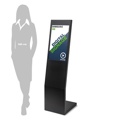 L-Stand Digitalt skilt med 24" Skjerm - Sort