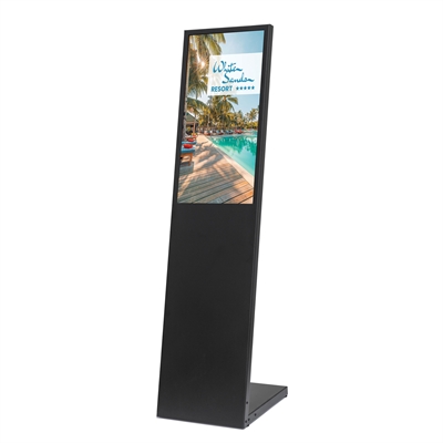 L-Stand Digitalt skilt med 32" Skjerm - Sort