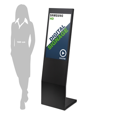 L-Stand Digitalt skilt med 32" Skjerm - Sort