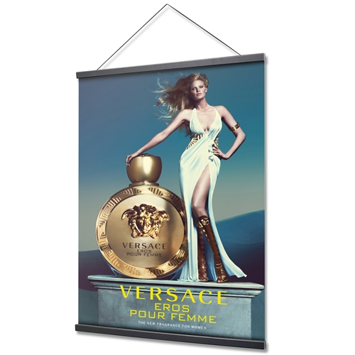Magnetisk plakatoppheng med snor A0 – 85 cm | Svart