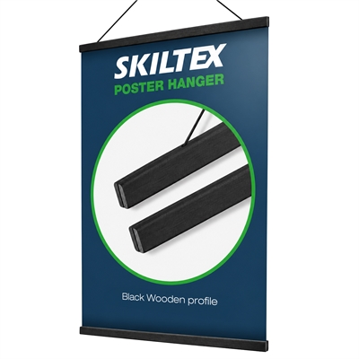 Magnetiske Plakatopheng med snor | Svart