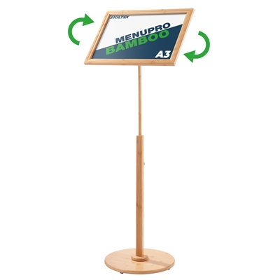 MenuPro Bambus Infostativ - A3
