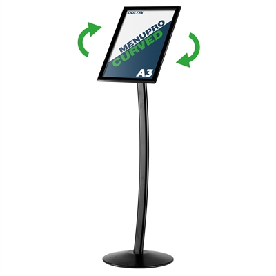 MenuPro Curved Sort Displaystativ - A3