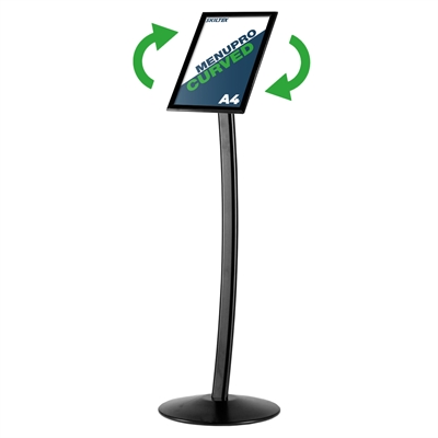 MenuPro Curved Sort Displaystativ - A4