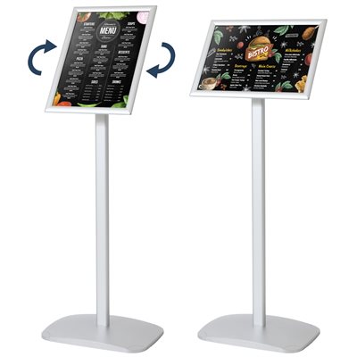 Smart infostativ med klikkramme og front med antirefleks