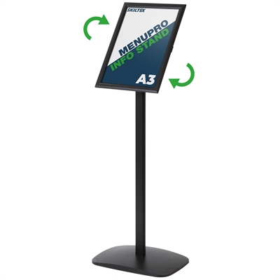 MenuPro Sort Infostativ - A3