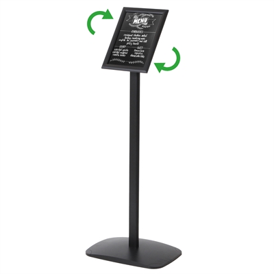 Menupro Sort Kridttavle Infostativ - A4