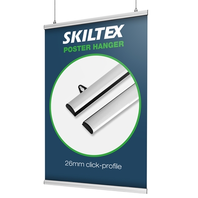 Plakatoppheng med 26mm klikkprofil