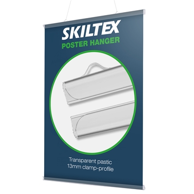 Plast Plakatoppheng med 13mm klemme-profil