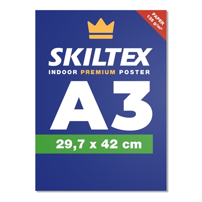 Premium innendørs plakat med eget trykk - A3