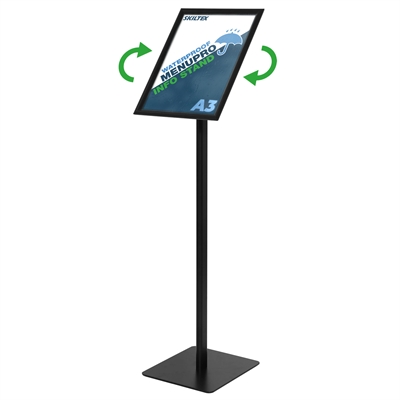 SKILTEX Sort Vanntett Infostand - A3