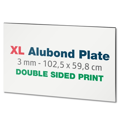 3 mm Alubond-plate - Inkl. dobbeltsidig trykk | 102,5 x 59,8 cm