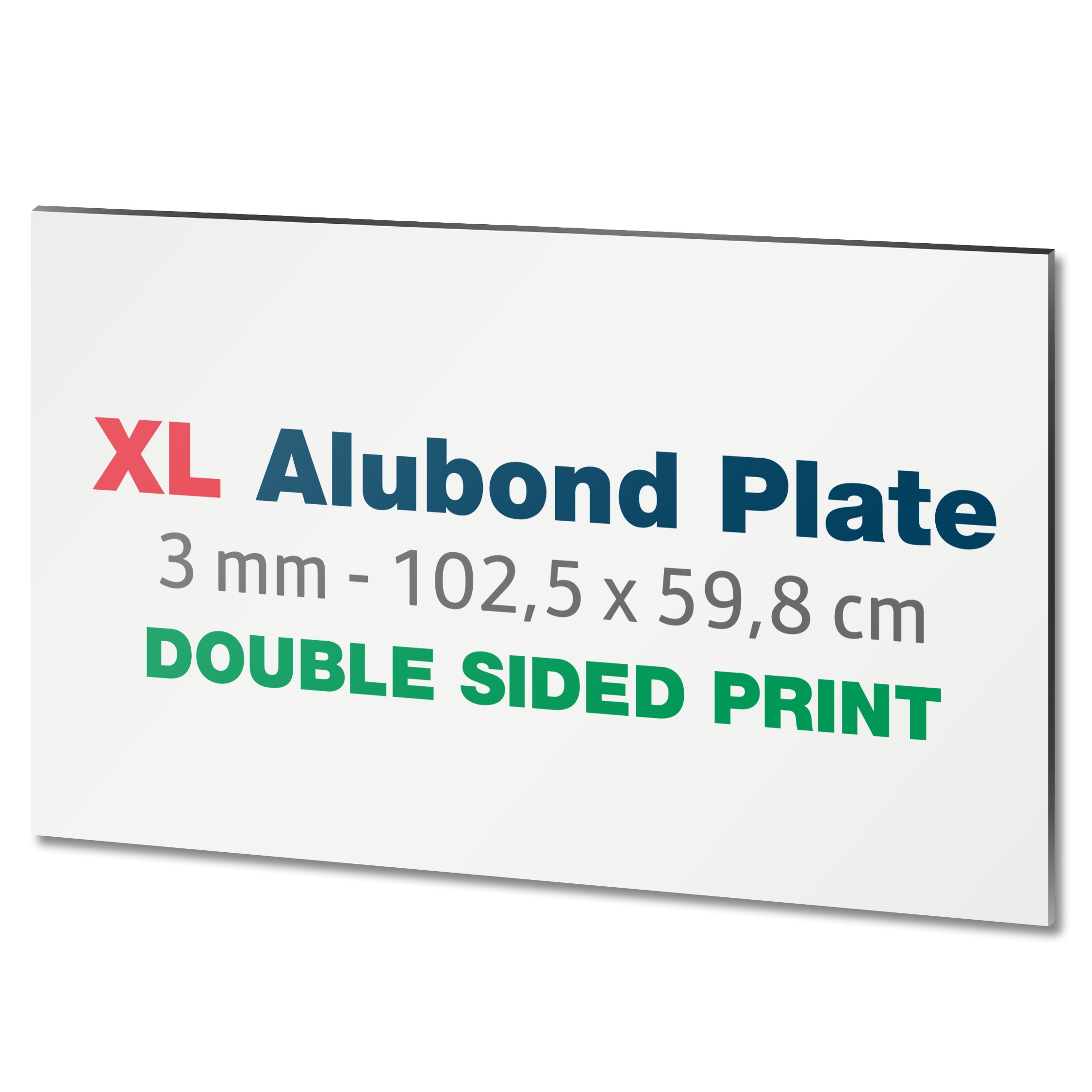 3 mm Alubond-plate - Inkl. dobbeltsidig trykk | 102,5 x 59,8 cm
