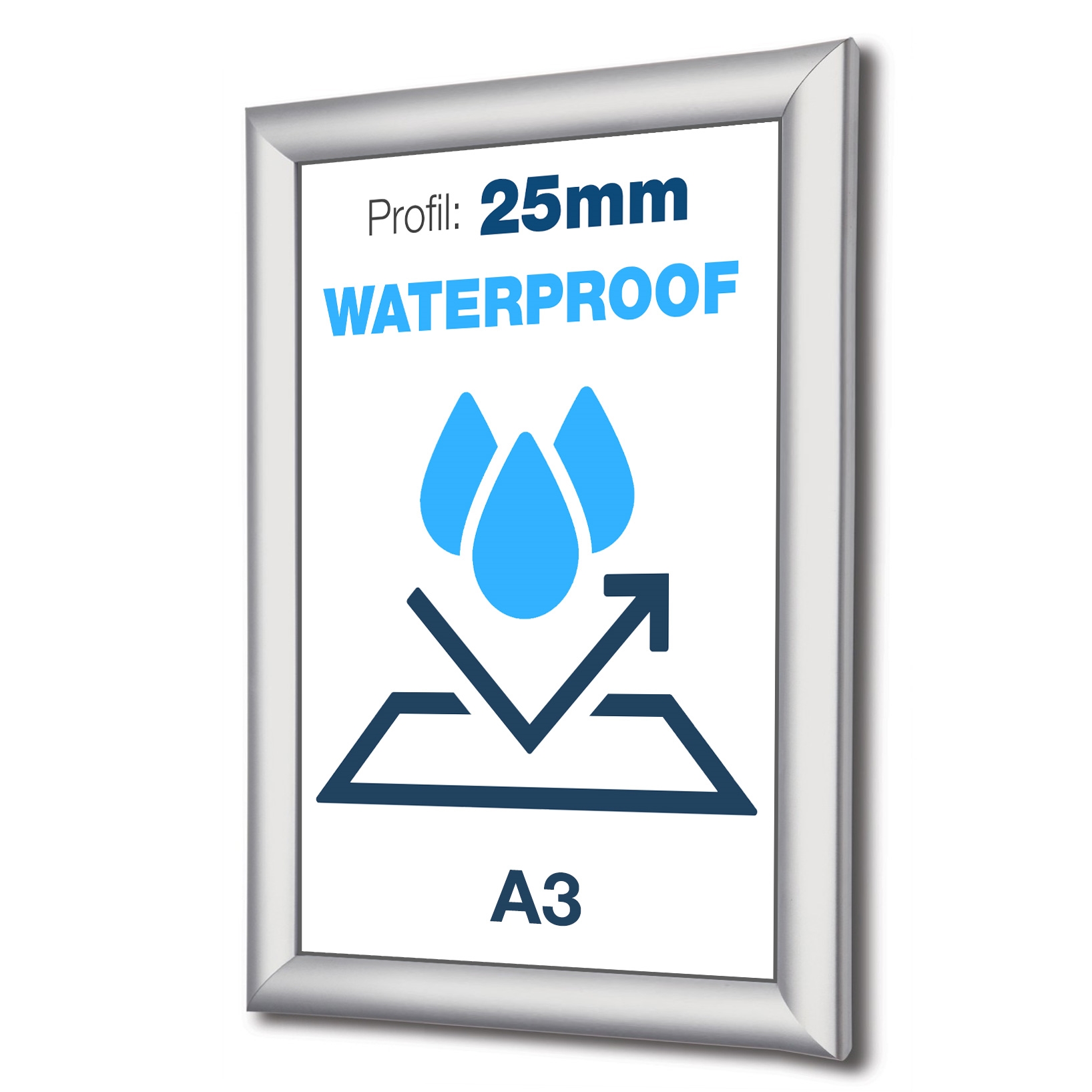 Vanntett PLUS IP56 klikkramme A3 - 25mm profil