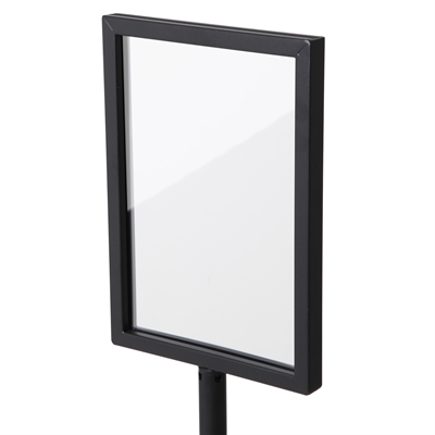 Svart plakatramme til Museo avsperringsstolper - A4