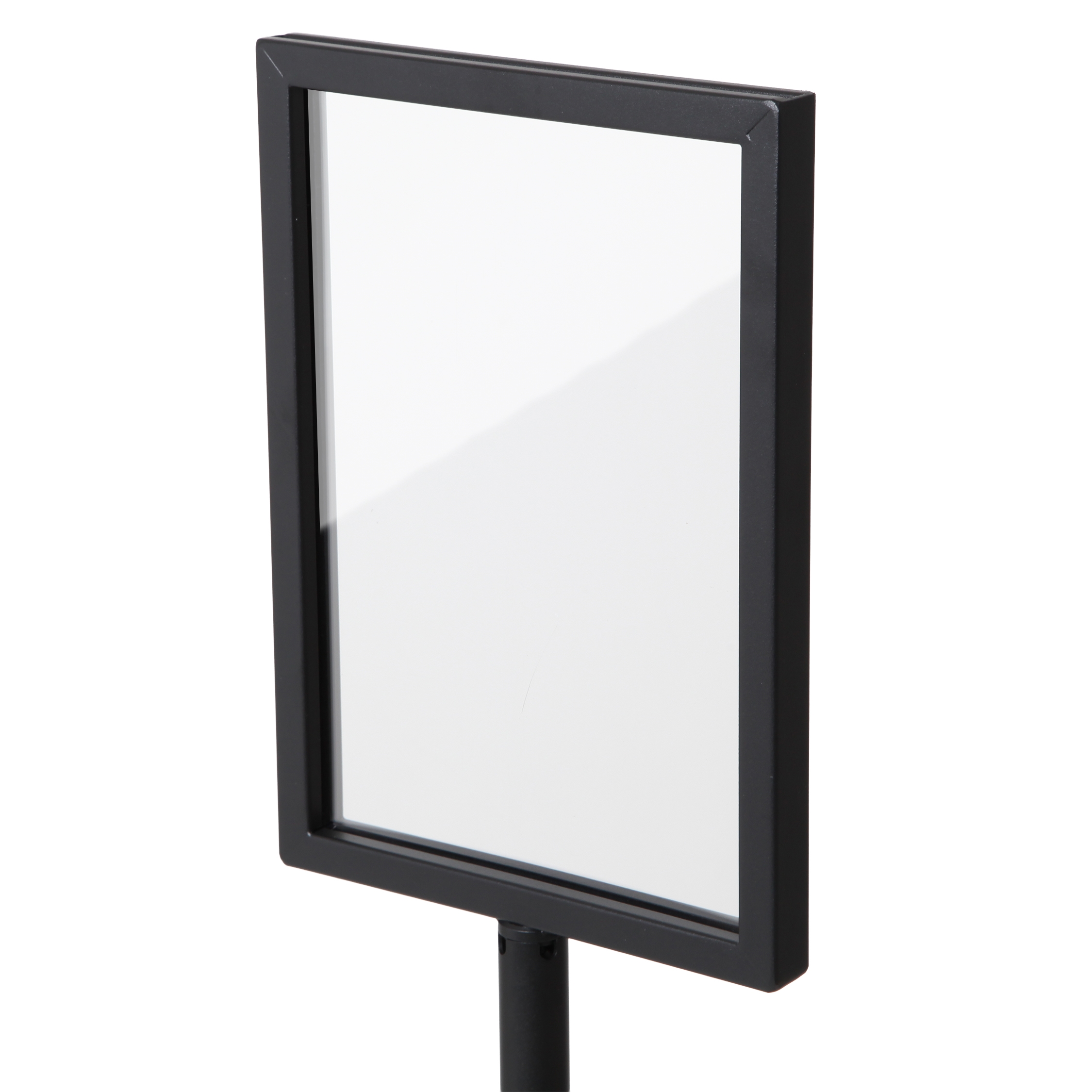 Svart plakatramme til Museo avsperringsstolper - A4