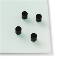 Svarte Sylinder Magneter til Glasstavler - 4 stk