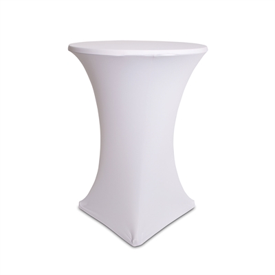 Ståbord trekk Ø80 cm - Hvit