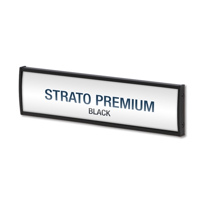 Strato Premium Svart Kontorskilt / Dørskilt - 56x210 mm