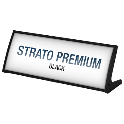 Strato Premium Svart Bordskilt - 74x210mm