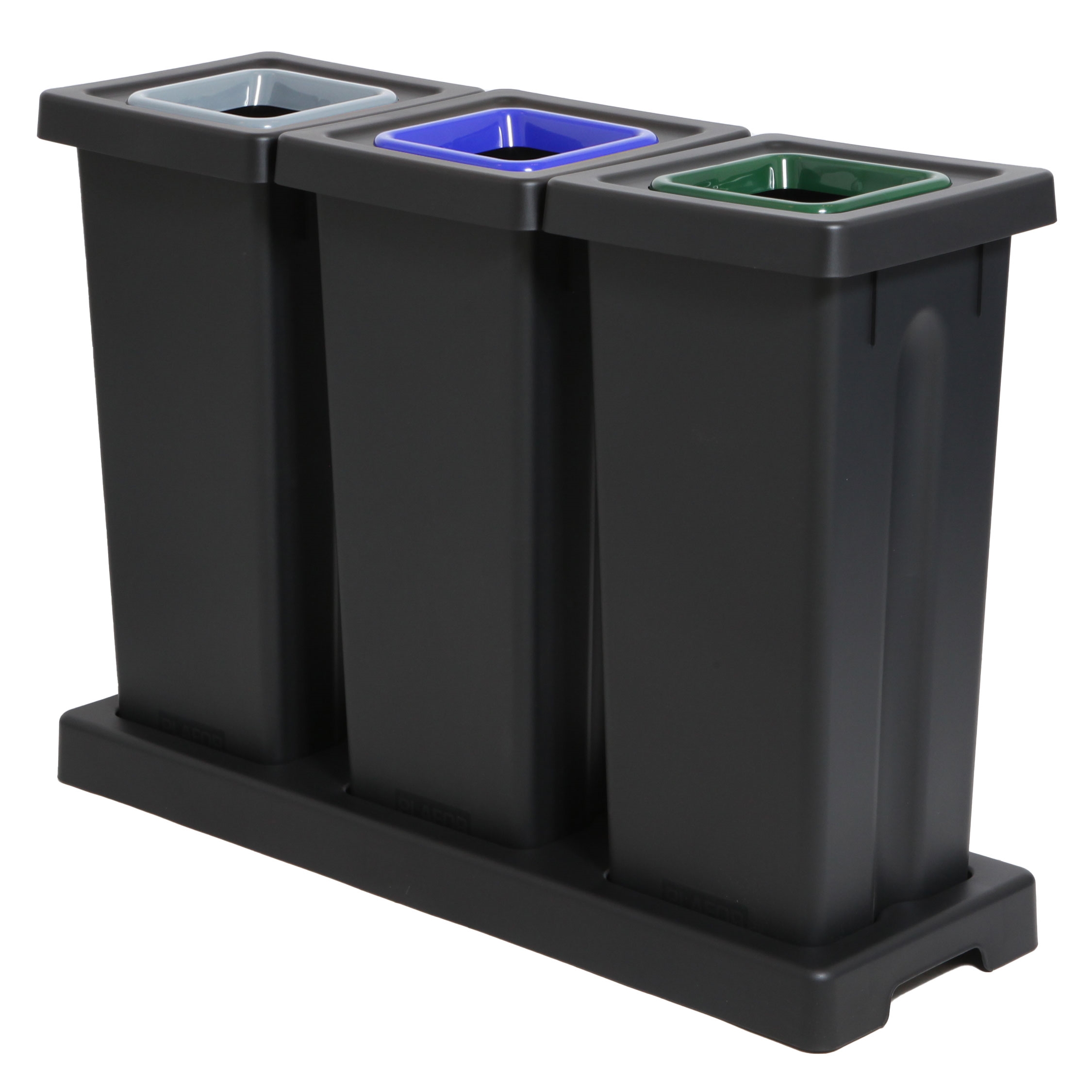 Style avfallssystem til sortering - 3x53L - Rød / Blå / Grønn