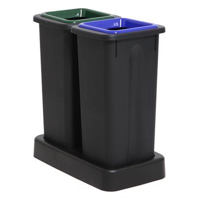 Style avfallssystem til sortering - 2x20L - Blå / Grønn
